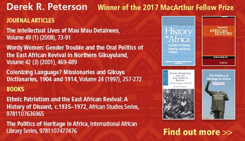 Derek Peterson - MacAuthor Fellow Prize