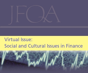 JFQA Virtual Issue 2: Social and Cultural Issues in Finance