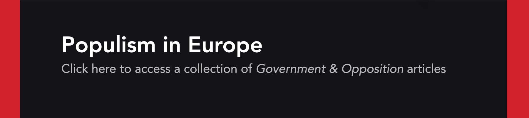 Populism in Europe collection banner