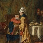 Dever, Alfred. Sir John Falstaff and Mistress Quickly. ca. 1870.