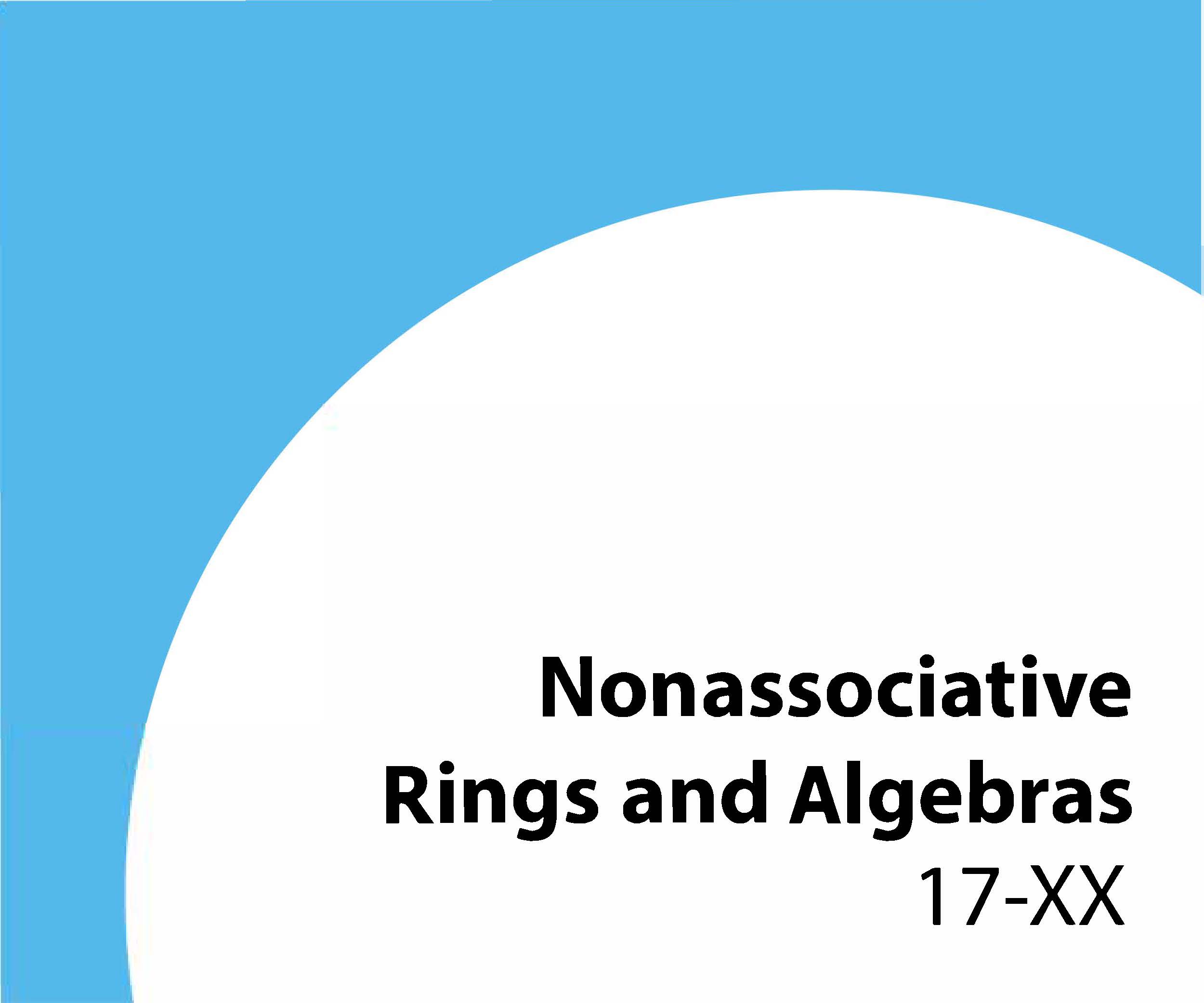 17-xx Nonassociative rings and algebras