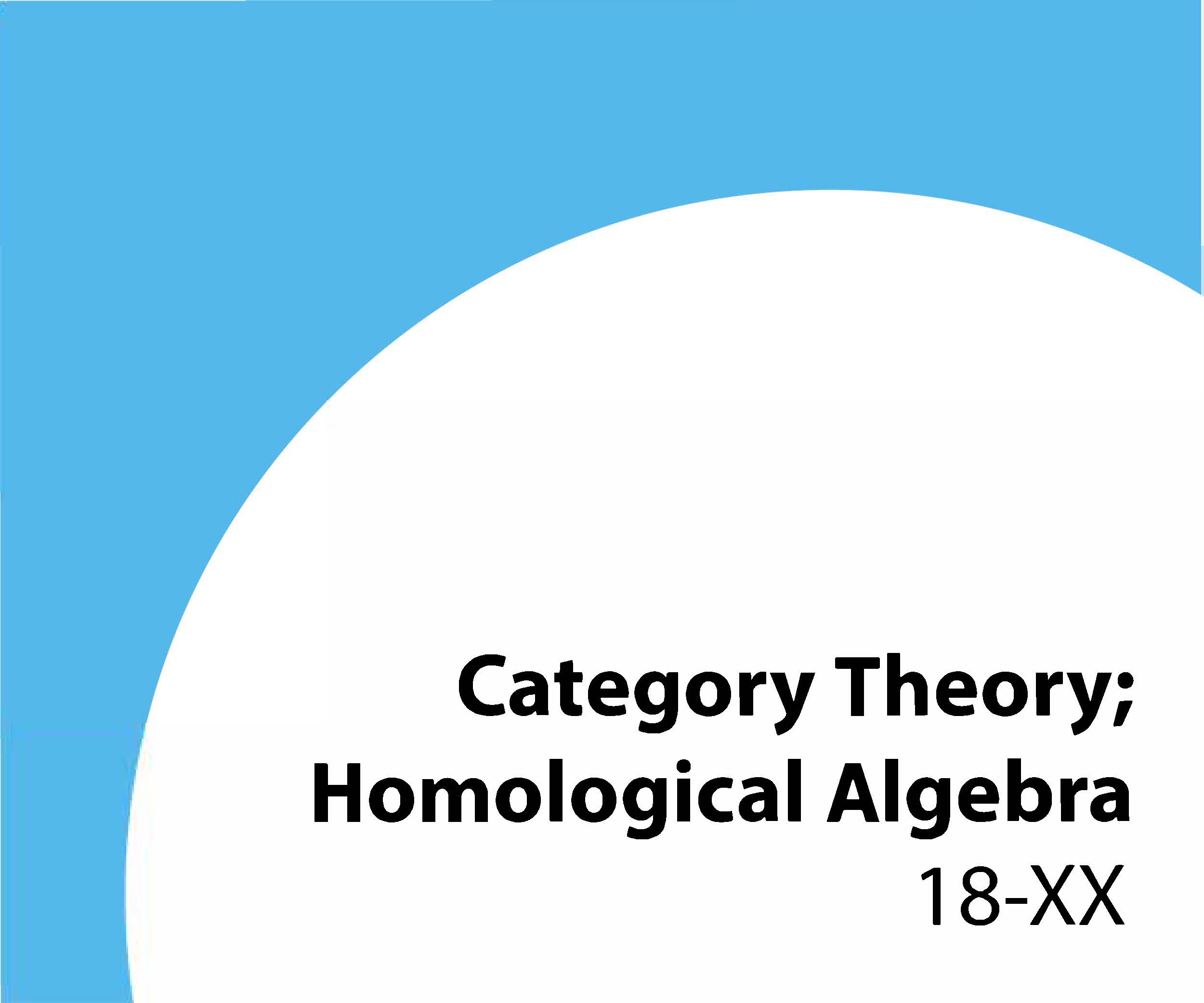 18-xx Category theory; homological algebra