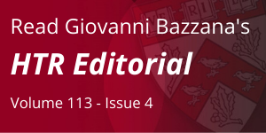 Read Giovanni Bazzana's HTR Editorial