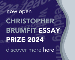Banner linking to 2024 submission process for Brumfit prize