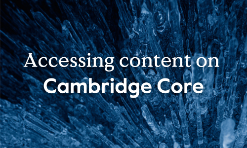 Accessing content on Cambridge Core