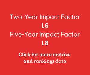 JME impact factor data for 2023 JCR