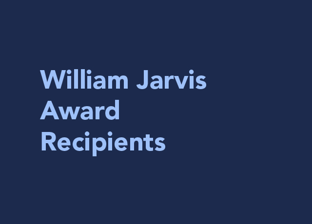 William Jarvis Award Recipients