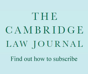 The Cambridge Law Journal subscribe banner