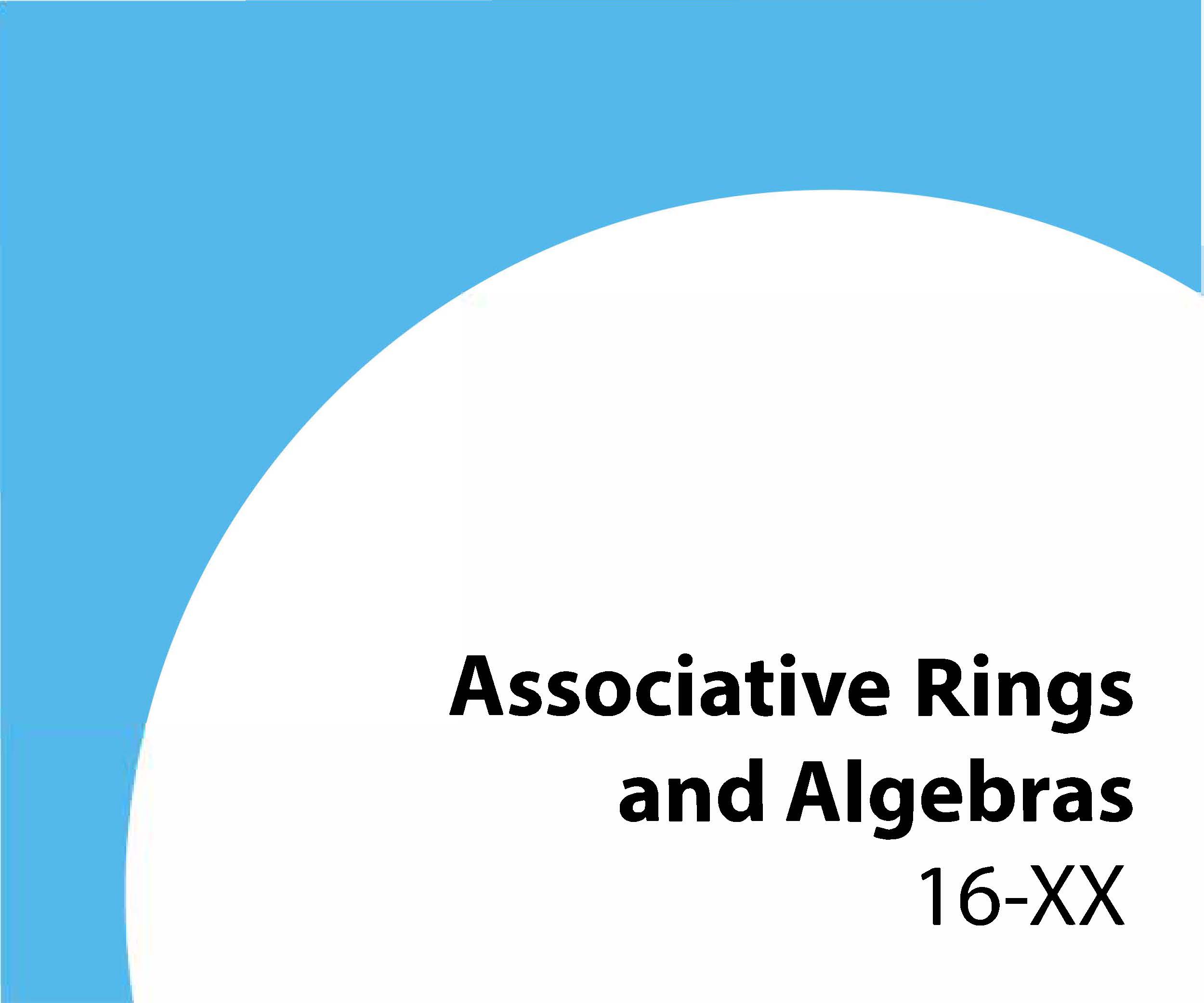 16-xx Associative rings and algebras