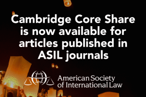 Cambridge Core Share ASIL journals
