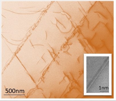 Si microbeam bending shows dislocations