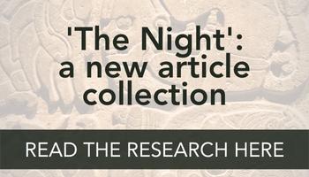 Ancient Mesoamerica graphic with text introducing new article collection 'The Night'