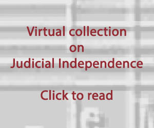Banner linking to EuConst article collection on judicial independence