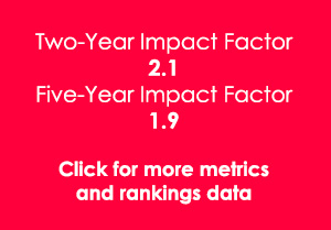 JLME banner with 2022 impact factor metrics